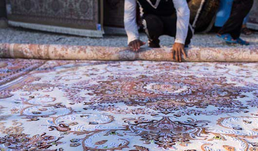 روش اصولی لول کردن قالی در قالیشویی امام زاده ابراهیم قم 